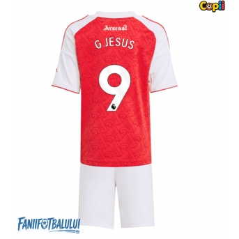Arsenal Gabriel Jesus #9 Echipament de Fotbal Replică 2025-26 Copii Acasa (+ Șorturi)